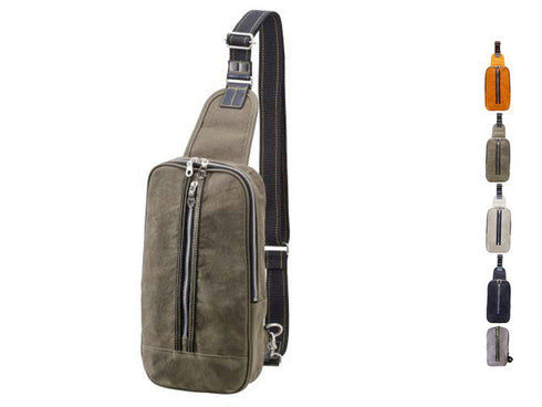 【豊岡鞄 直帆布 NEH-003 グレー】味わい深い帆布ワンショルダーバッグ